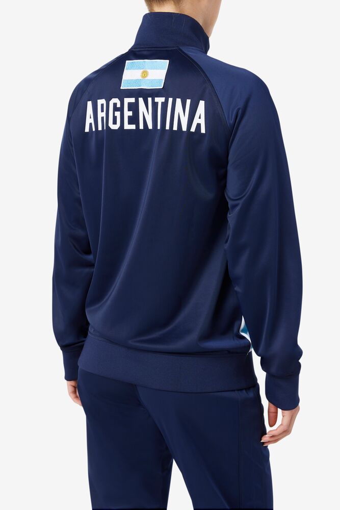 Fila Argentina Track Jacket Azul Marino Blancas | ITDG30748