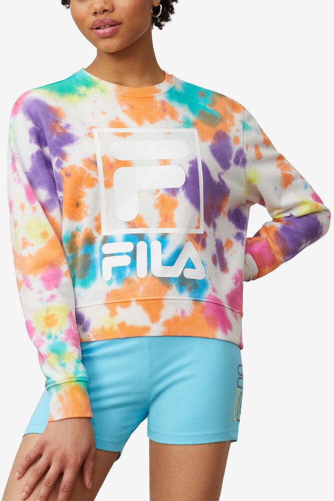 Fila Ashley Tie Dye Sweatshirt Multicolor | WNYA94102