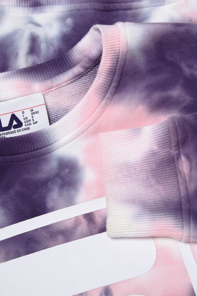 Fila Ashley Tie Dye Sweatshirt Rosas | ACGR80217