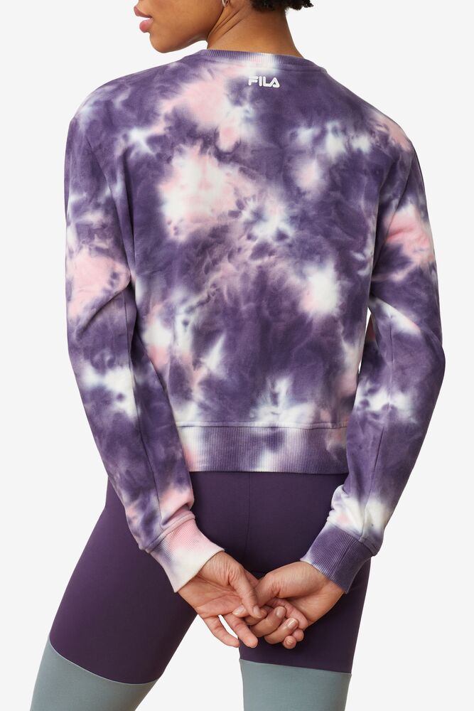 Fila Ashley Tie Dye Sweatshirt Rosas | ACGR80217