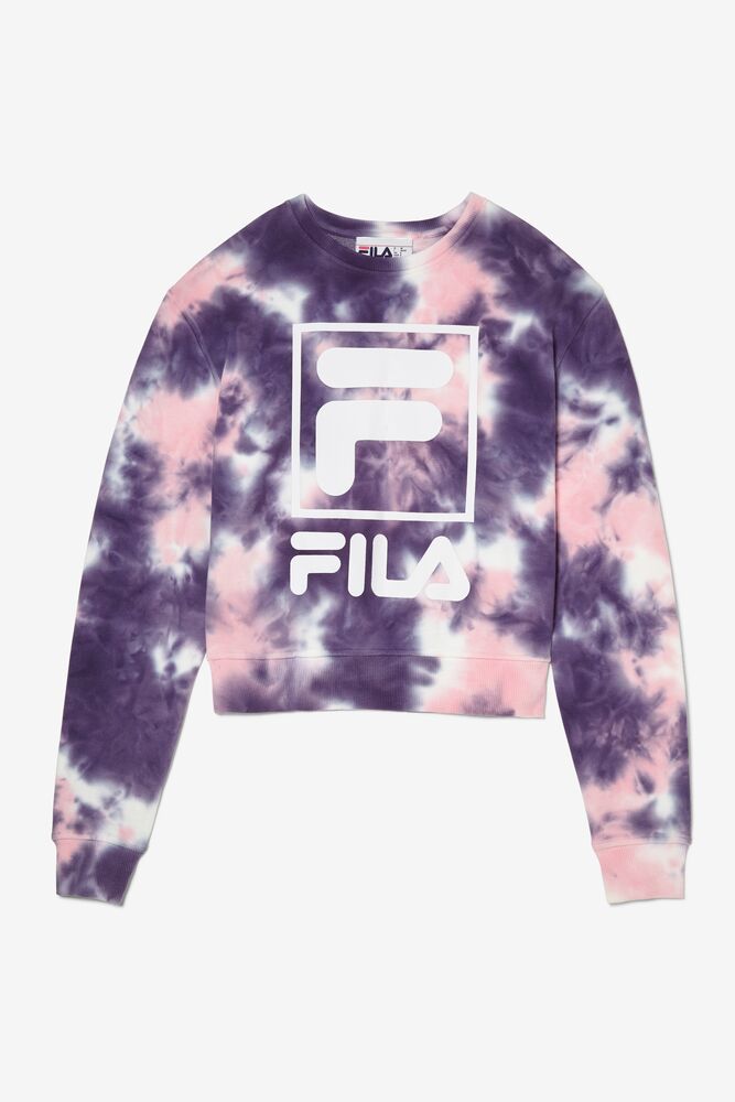 Fila Ashley Tie Dye Sweatshirt Rosas | ACGR80217