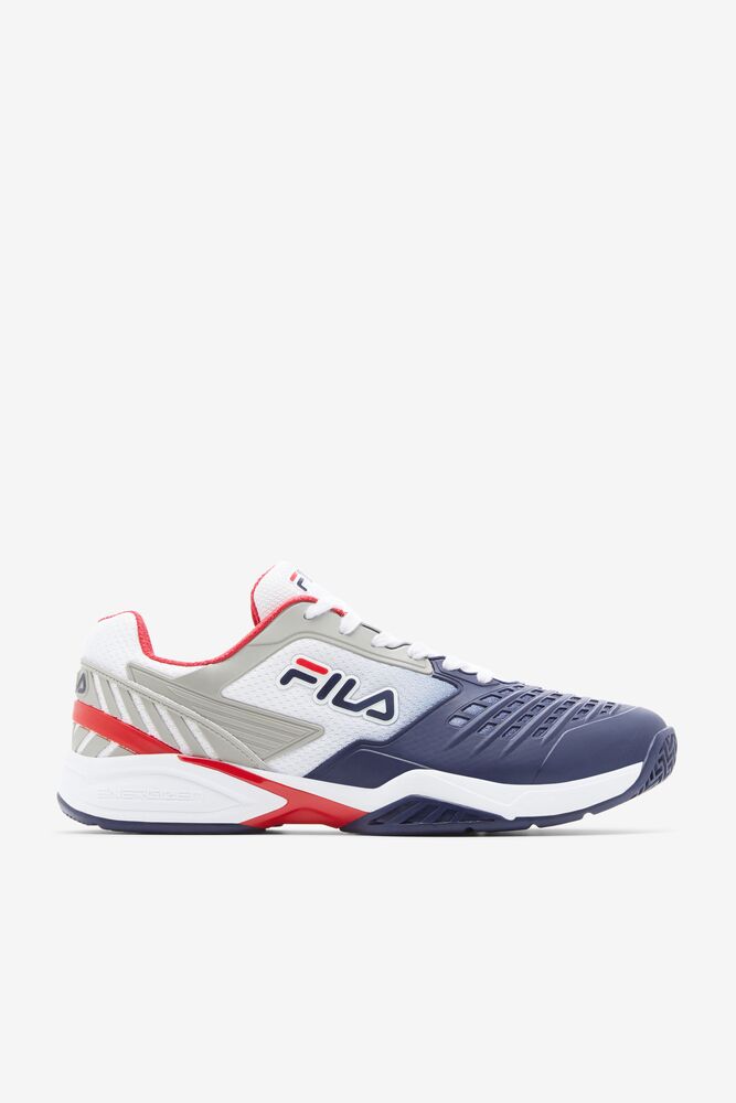 Fila Axilus 2 Energized Tennis Shoes Blancas Azul Marino Rojas | ALDK82940