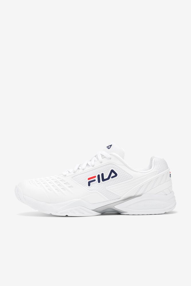 Fila Axilus 2 Energized Tennis Shoes Blancas Blancas Azul Marino | JAGW29738