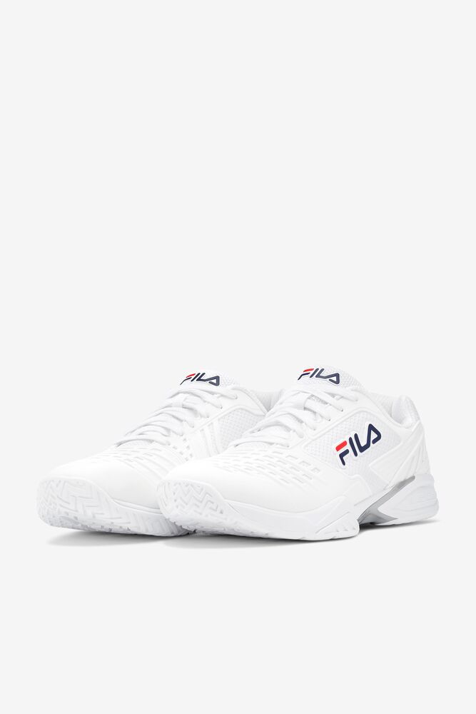 Fila Axilus 2 Energized Tennis Shoes Blancas Blancas Azul Marino | JAGW29738