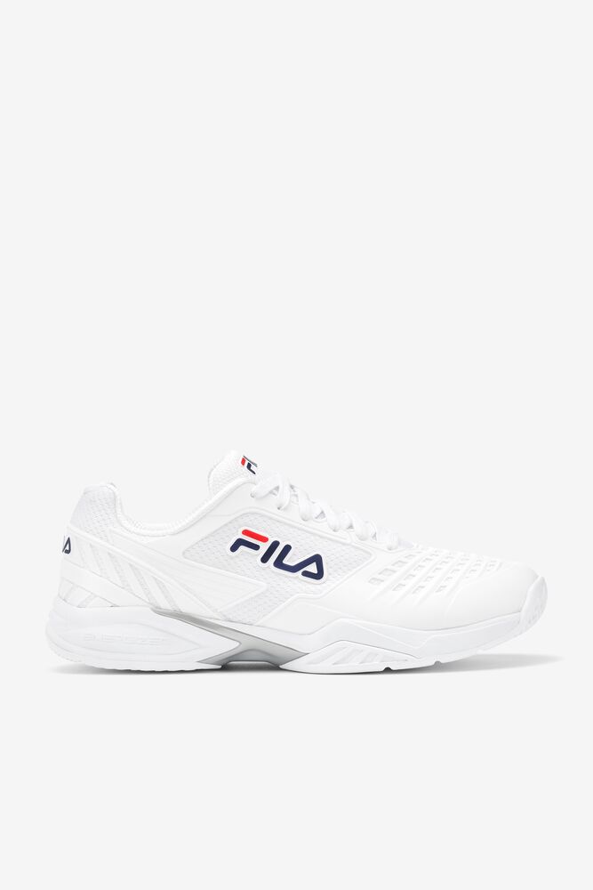 Fila Axilus 2 Energized Tennis Shoes Blancas Blancas Azul Marino | JAGW29738