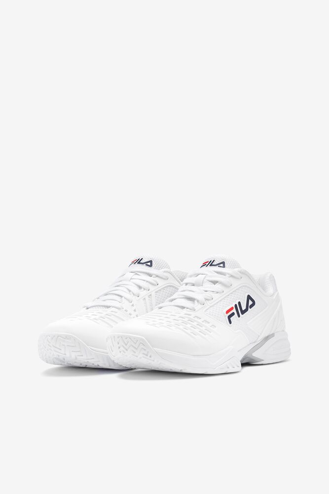 Fila Axilus 2 Energized Tennis Shoes Blancas Blancas Azul Marino | WRSZ48523