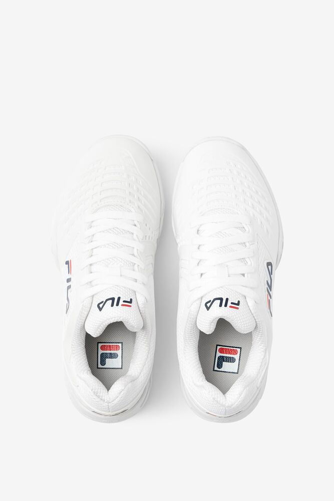 Fila Axilus 2 Energized Tennis Shoes Blancas Blancas Azul Marino | WRSZ48523