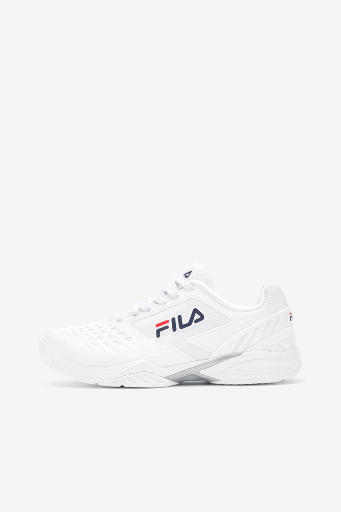 Fila Axilus 2 Energized Tennis Shoes Blancas Blancas Azul Marino | WRSZ48523