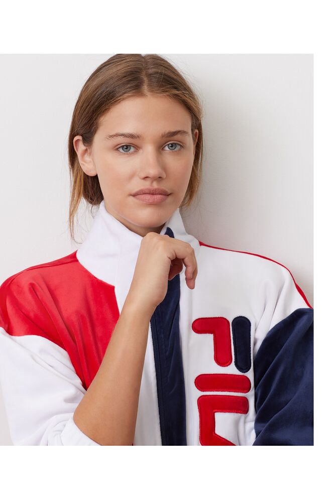 Fila Aya Jacket Wht/Cred/Peac | KMOJ71463