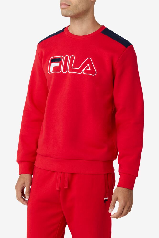 Fila Basil 2 Crew Rojas Blancas | UAXM87635