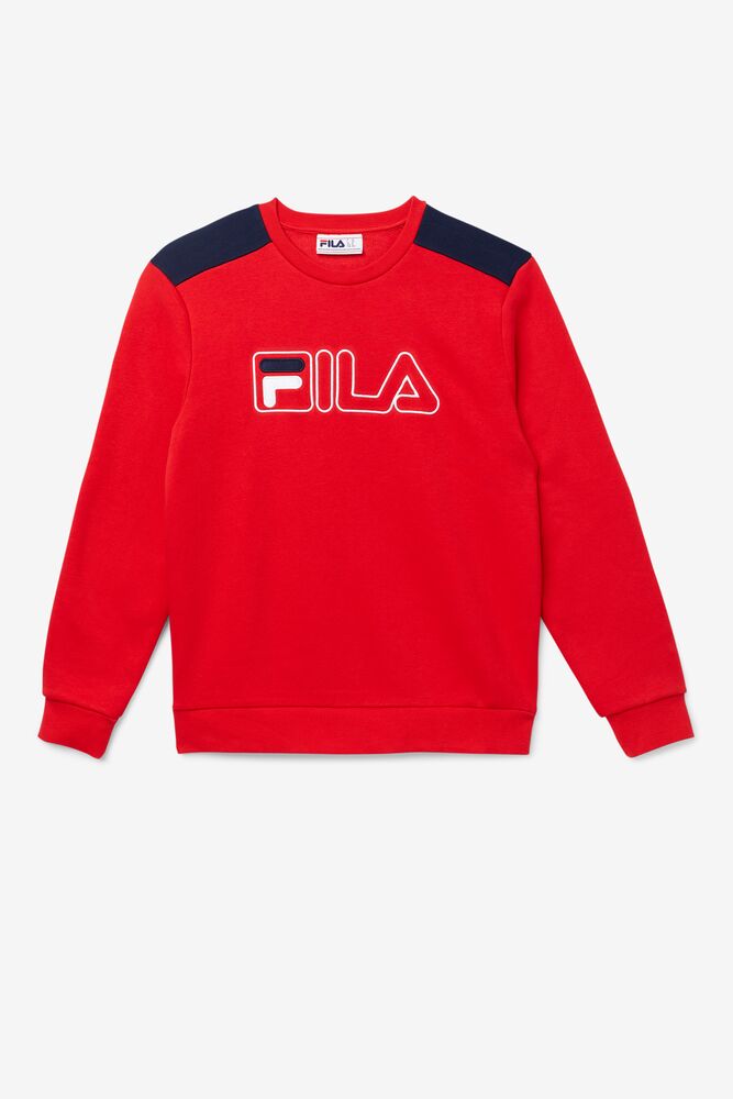 Fila Basil 2 Crew Rojas Blancas | UAXM87635