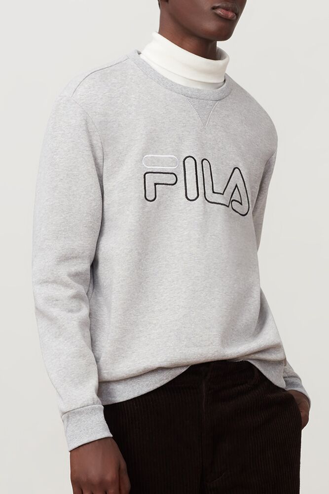 Fila Basil Sweatshirt Lgrym/Blk/Wht | RSBZ09138