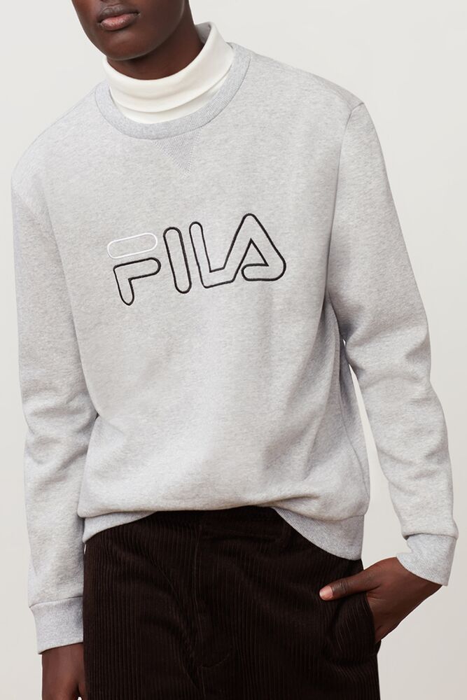 Fila Basil Sweatshirt Lgrym/Blk/Wht | RSBZ09138