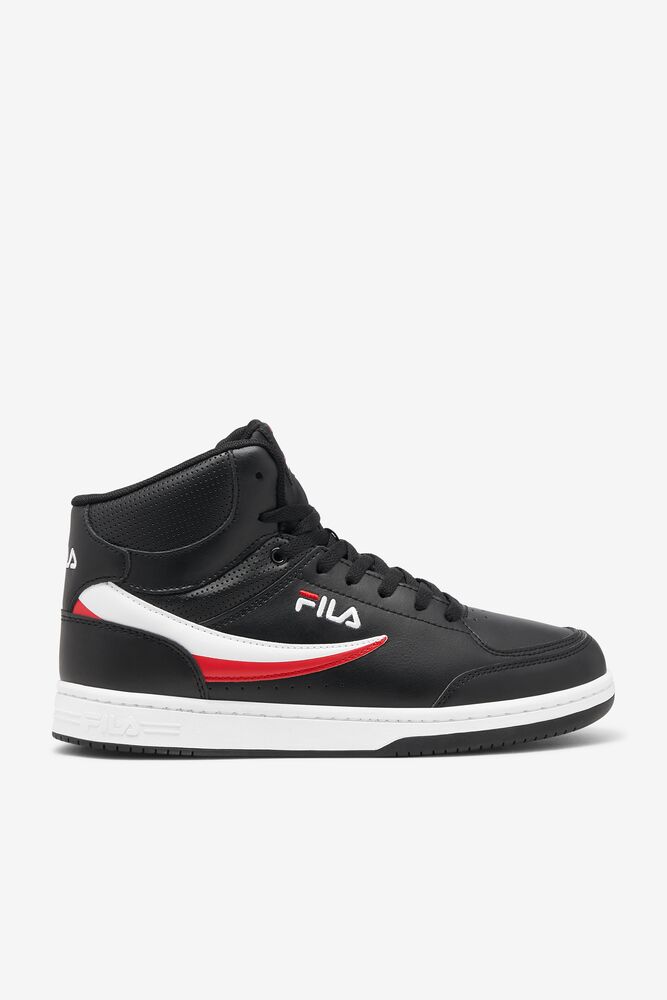 Fila Bbn 92 Mid Tennis Shoes Negras Blancas Rojas | WESU03184