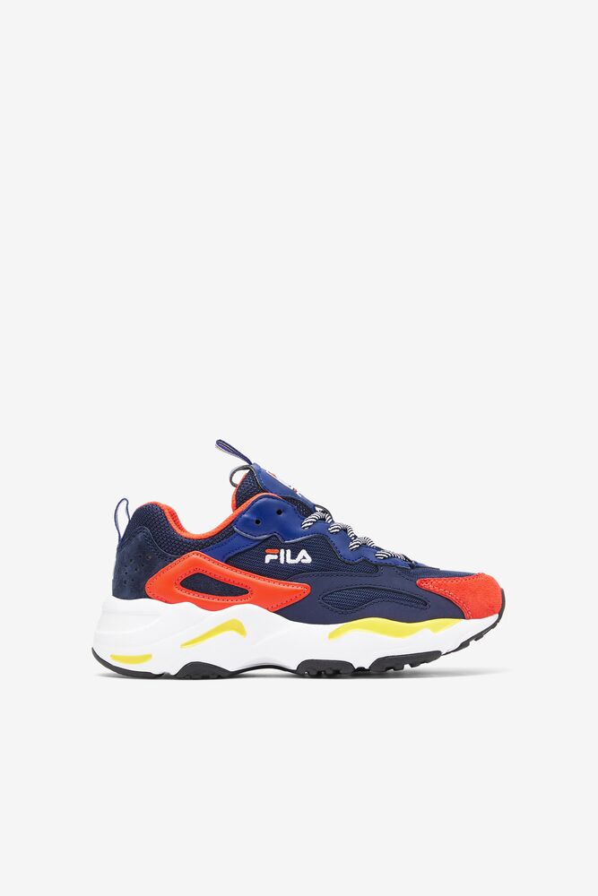 Fila Big Kids’ Ray Tracer Sneakers Azul Marino Azules Rojas | KUPB21938