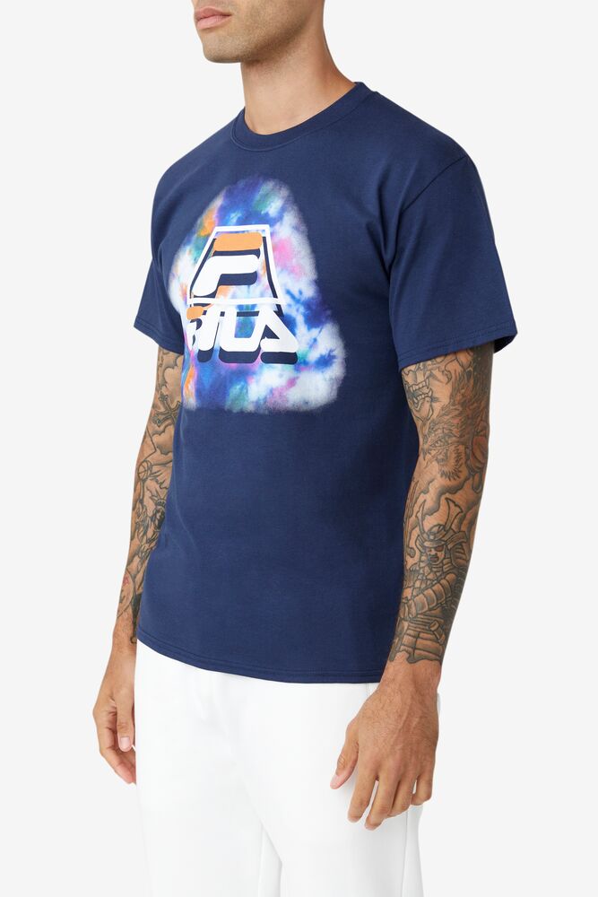 Fila Boniface Tie Dye Tee Azules | LREO35807