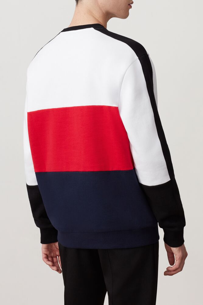 Fila Bravo Sweatshirt Wht/Cred/Peac | YINL67048