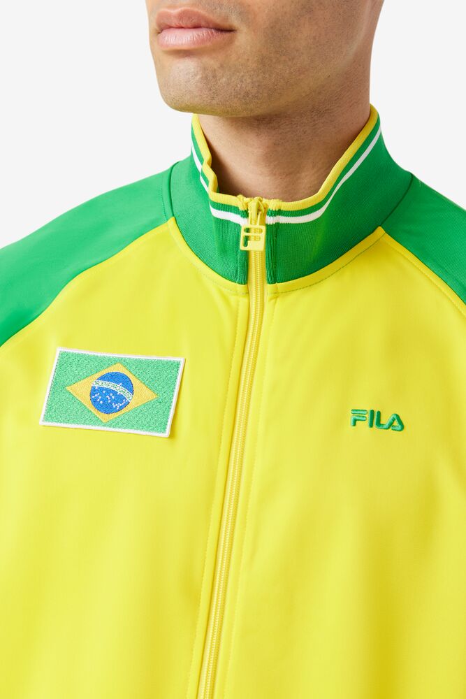 Fila Brazil Track Jacket Amarillo Verde Blancas | FMTG51479