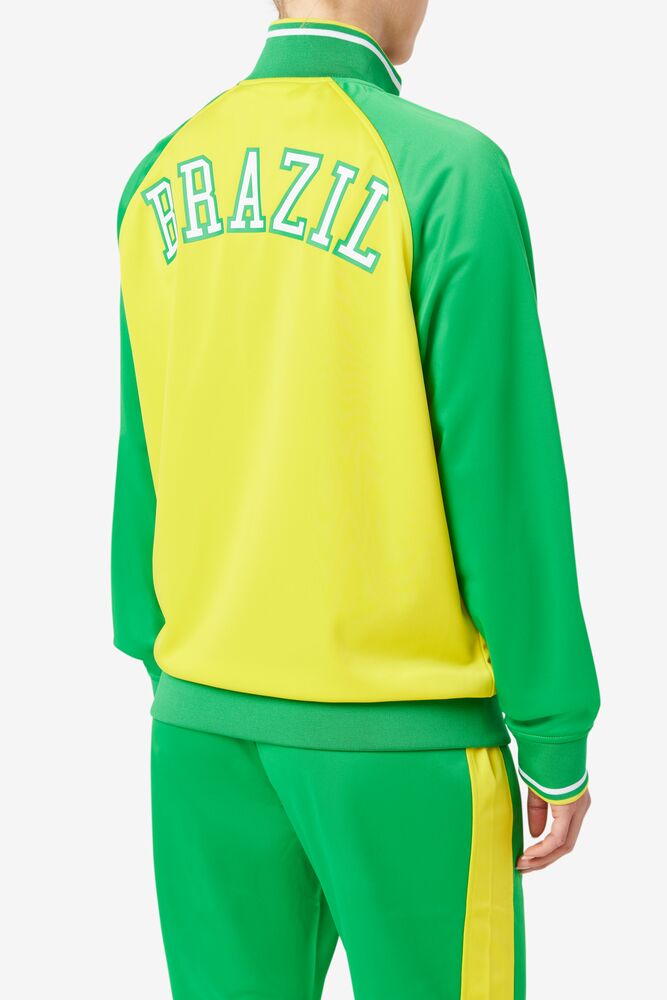 Fila Brazil Track Jacket Amarillo Verde Blancas | FMTG51479