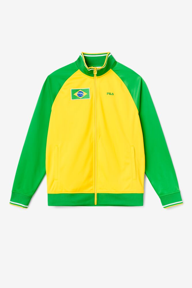 Fila Brazil Track Jacket Amarillo Verde Blancas | FMTG51479