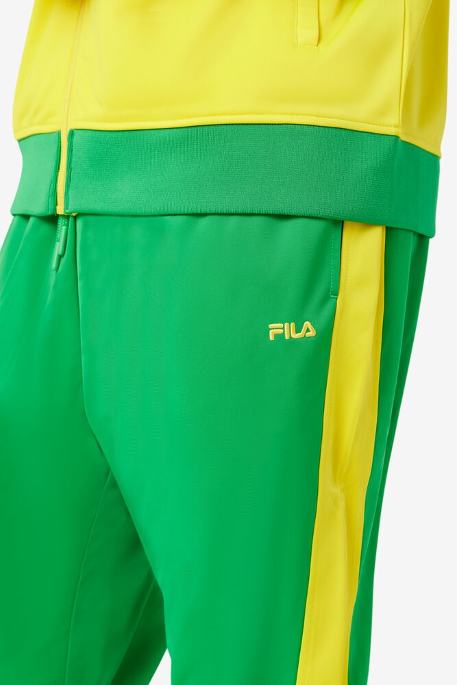 Fila Brazil Track Pant Verde Amarillo | BVKI71203