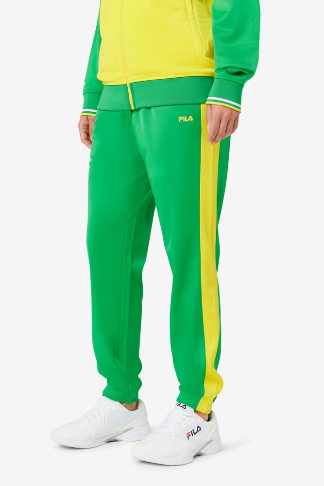 Fila Brazil Track Pant Verde Amarillo | BVKI71203