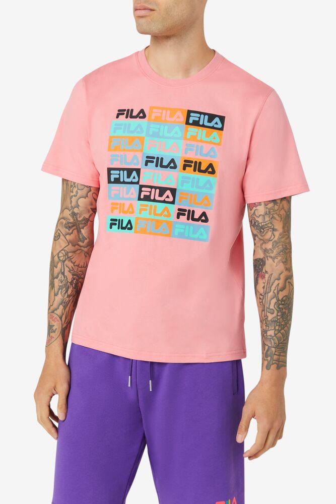 Fila Broden Tee 687 Bubble Gum | OWUX35928