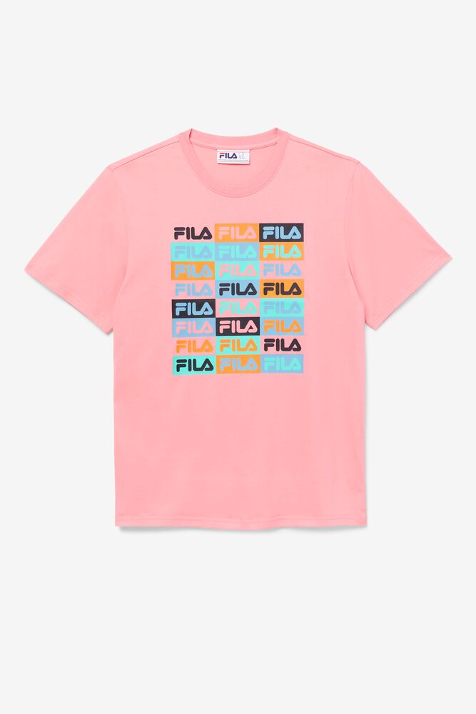 Fila Broden Tee 687 Bubble Gum | OWUX35928