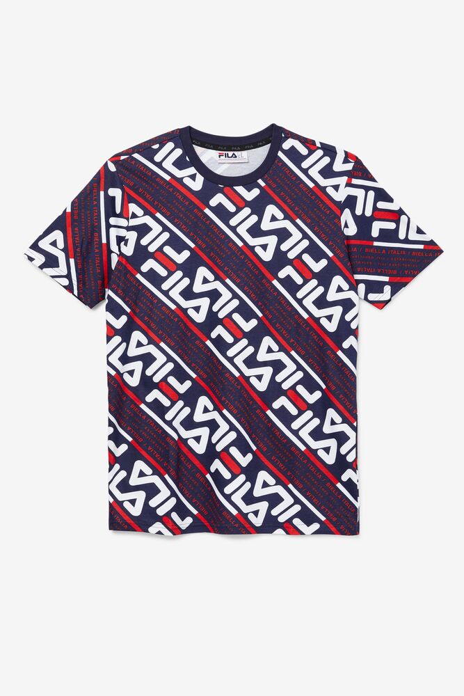 Fila Calvin Tee Blancas Rojas | YKXM59041