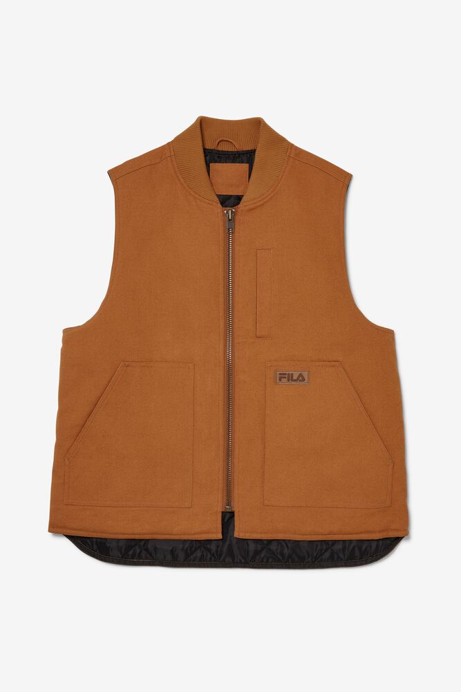 Fila Canvas Work Vest 971 Chestnut | GHQD52974