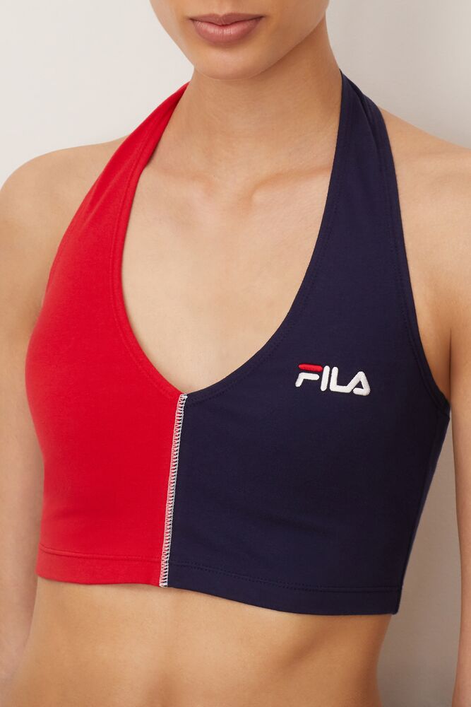 Fila Cara Halter Top Peac/Cred/Wht | GRYF14562