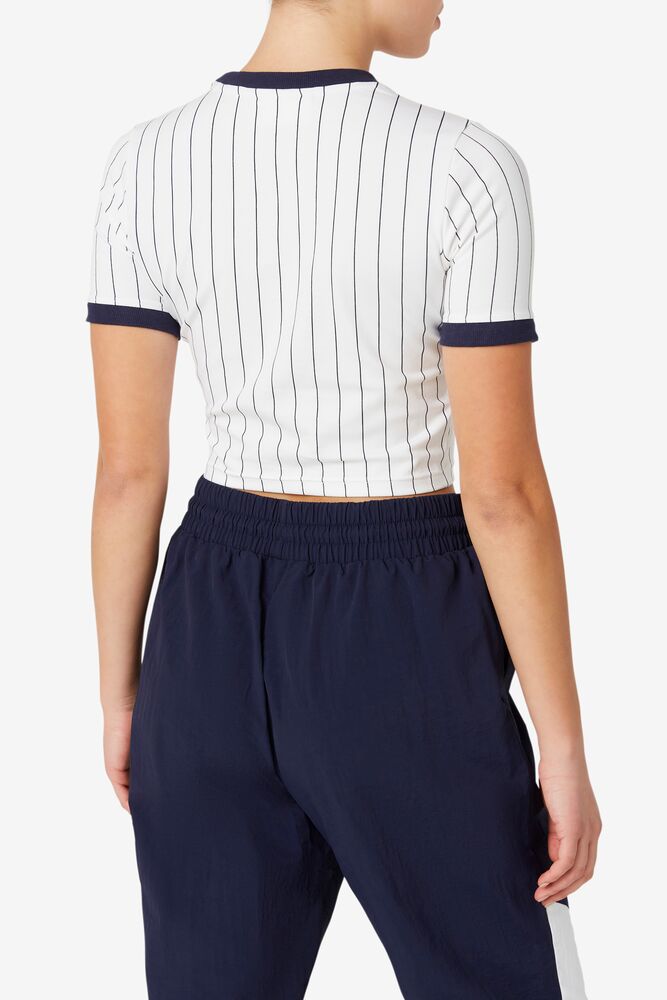 Fila Carola Cropped Ringer Tee Blancas | GZPN90862