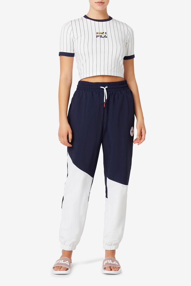 Fila Carola Cropped Ringer Tee Blancas | GZPN90862