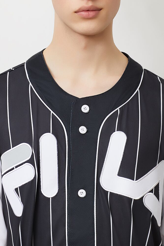 Fila Castro Jersey Blk/Wht | AQIW48265