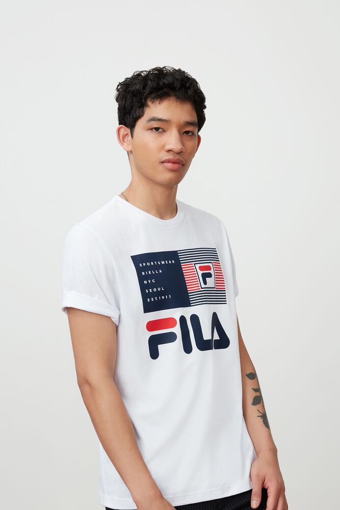 Fila Celso Graphic Tee Blancas | TQNP10574