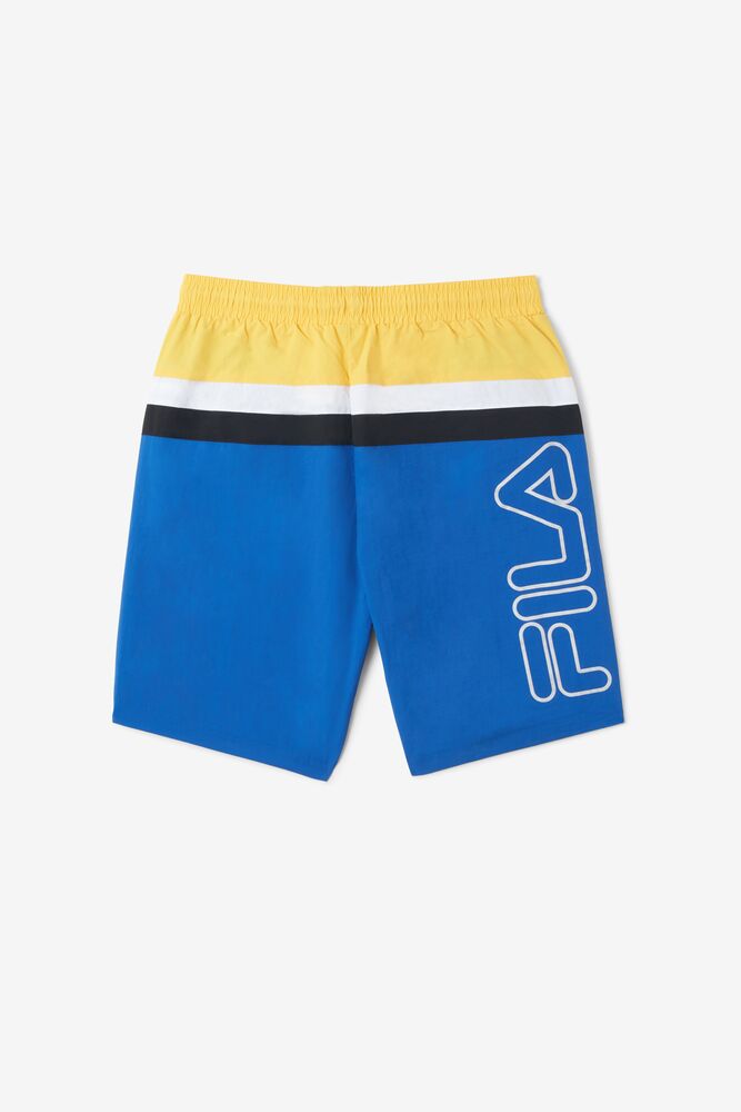 Fila Charlie Swim Short Blancas Limón Azules | TRIV90741