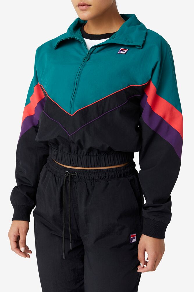 Fila Chiaki 2 Wind Jacket Negras Moradas | BVCX57814