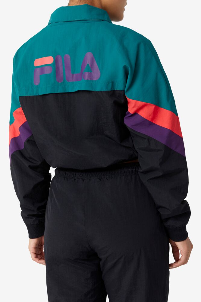 Fila Chiaki 2 Wind Jacket Negras Moradas | BVCX57814