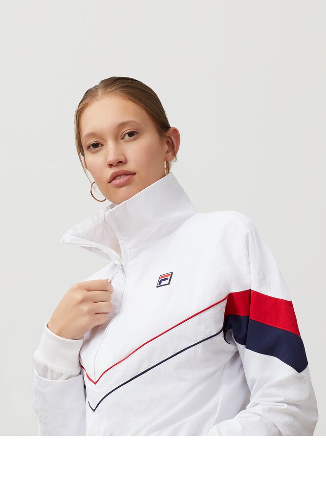 Fila Chiaki Wind Jacket Wht/Peac/Cred | HZYB36287