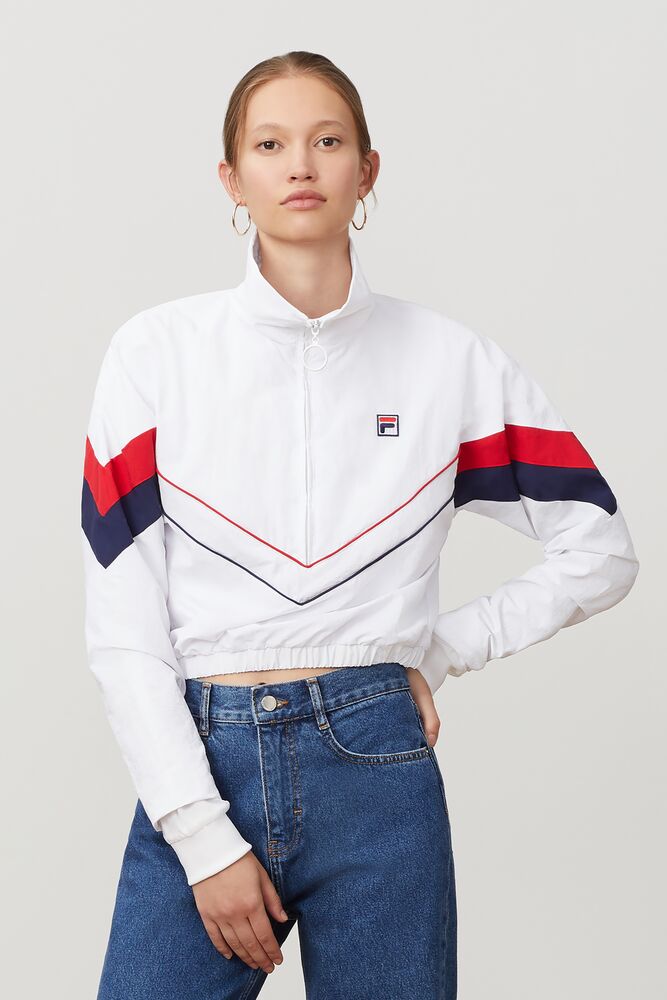 Fila Chiaki Wind Jacket Wht/Peac/Cred | HZYB36287