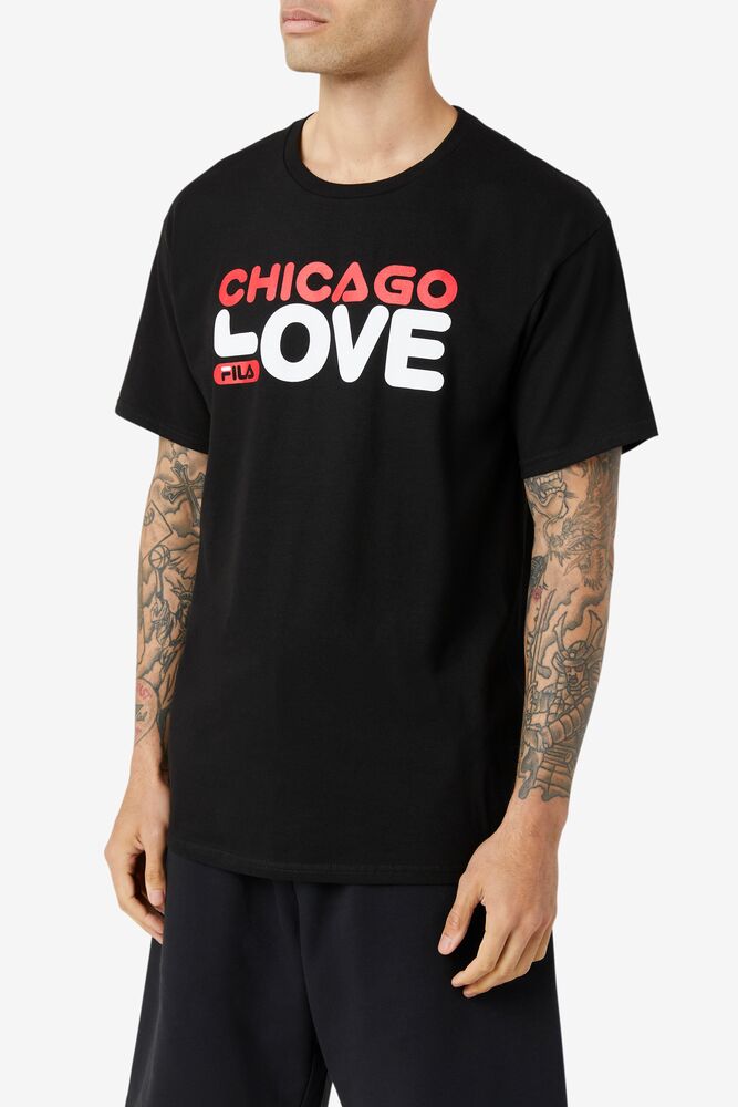 Fila Chicago Love Tee Negras | EYIS48963