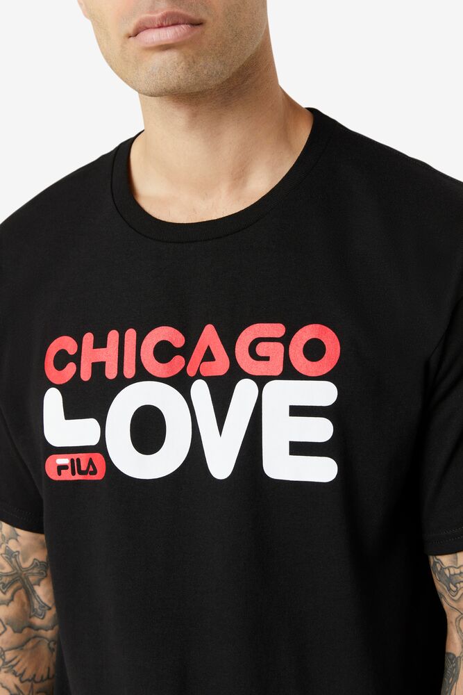 Fila Chicago Love Tee Negras | EYIS48963