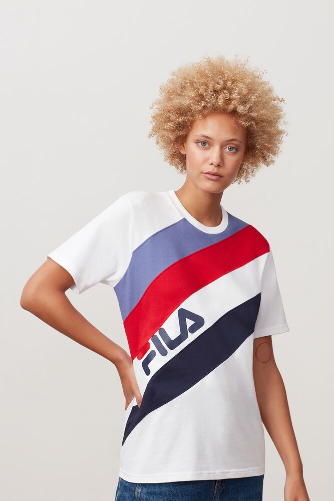 Fila Cho Tee Wht/Peac/Cred/M | JSVU16825