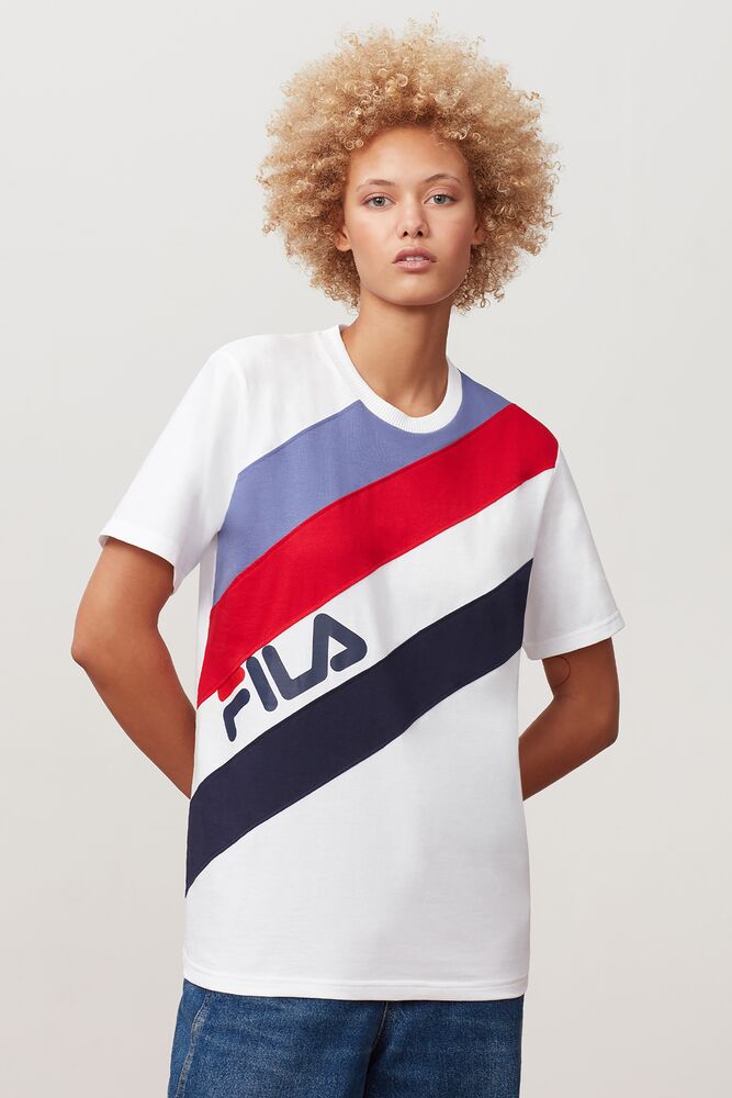 Fila Cho Tee Wht/Peac/Cred/M | JSVU16825