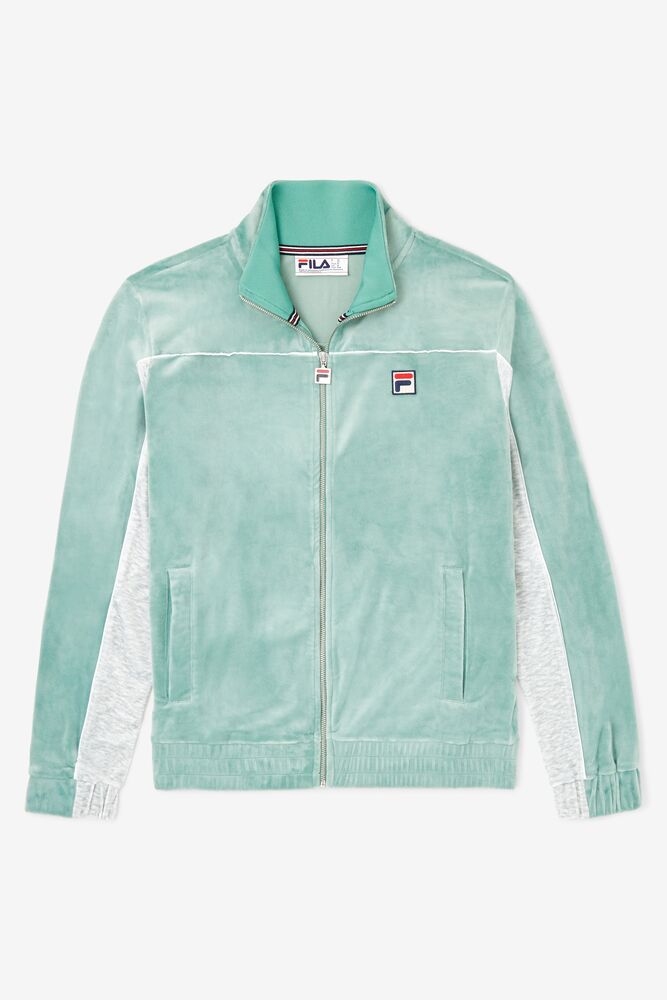 Fila Cisco Velour Jacket Gris Blancas | QINY23485