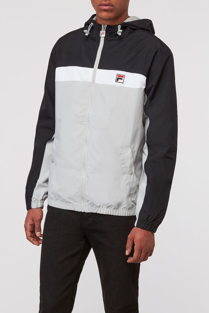 Fila Clipper Wind Jacket Blk/Hris/Wht | HUFS81637