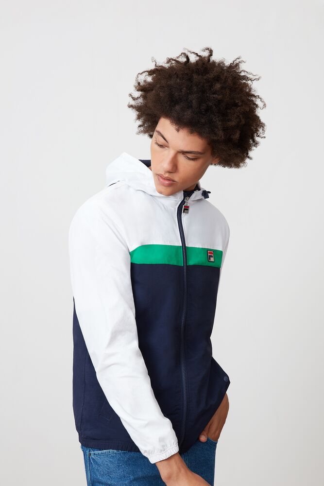 Fila Clipper Wind Jacket Wht/Navy/Jybn | PWRQ98023