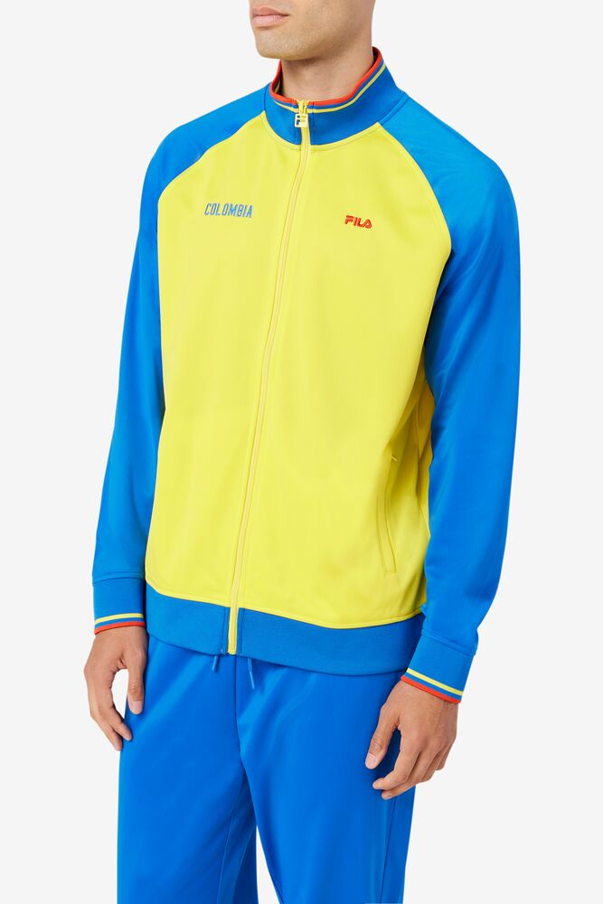 Fila Colombia Track Jacket Amarillo Azules Rojas | OLJV15497