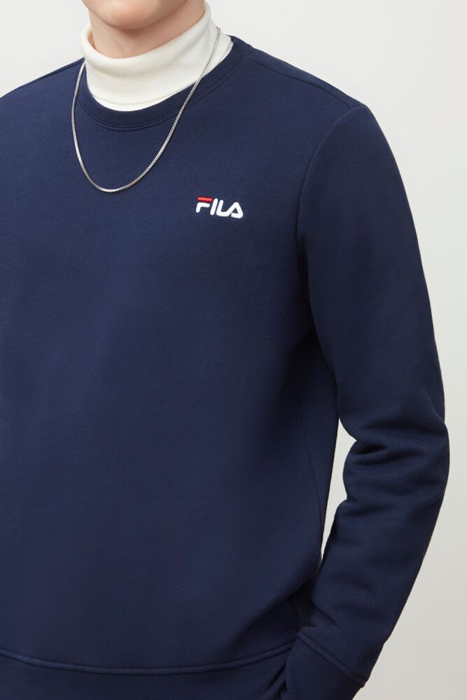 Fila Colona Sweatshirt Azul Marino Blancas Rojas | XAHO48732