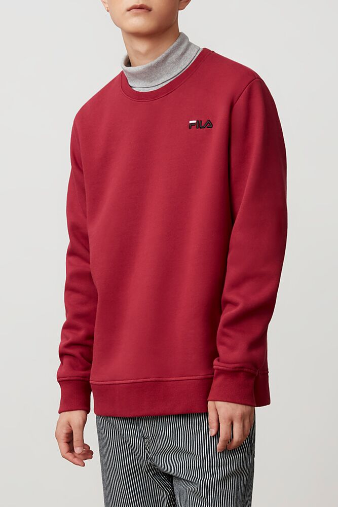 Fila Colona Sweatshirt Rojas Negras Blancas | TUSM46831